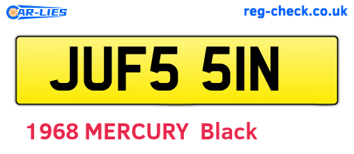 JUF551N are the vehicle registration plates.
