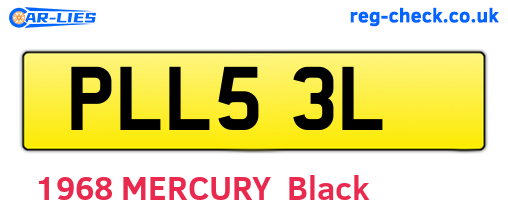PLL53L are the vehicle registration plates.