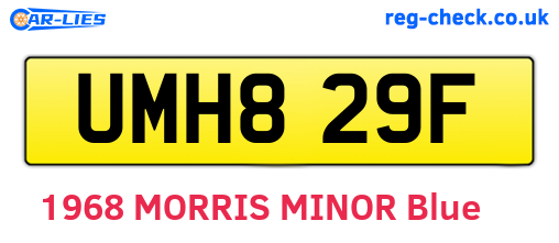 UMH829F are the vehicle registration plates.