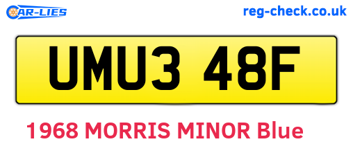 UMU348F are the vehicle registration plates.