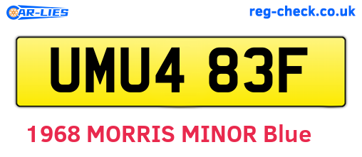 UMU483F are the vehicle registration plates.