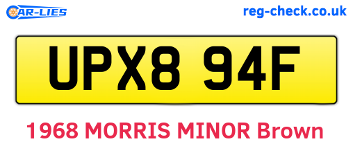 UPX894F are the vehicle registration plates.