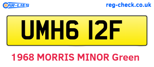 UMH612F are the vehicle registration plates.
