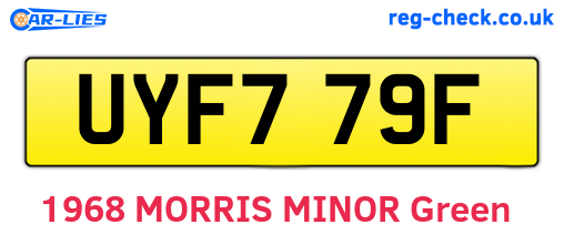 UYF779F are the vehicle registration plates.