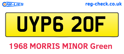 UYP620F are the vehicle registration plates.