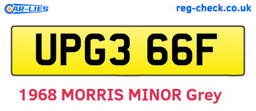 UPG366F are the vehicle registration plates.
