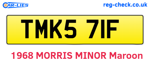 TMK571F are the vehicle registration plates.