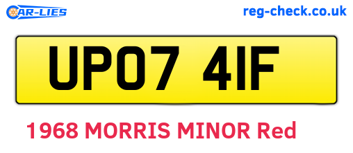 UPO741F are the vehicle registration plates.