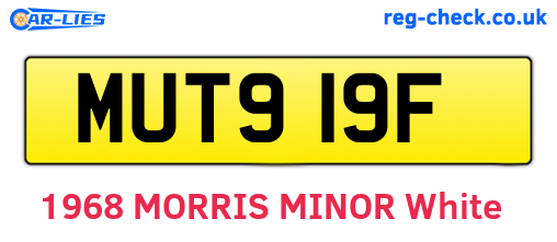 MUT919F are the vehicle registration plates.