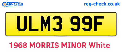 ULM399F are the vehicle registration plates.