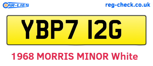 YBP712G are the vehicle registration plates.