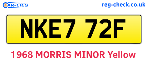NKE772F are the vehicle registration plates.