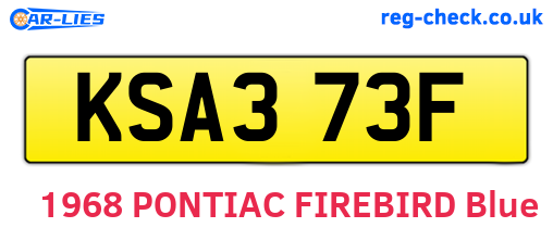 KSA373F are the vehicle registration plates.