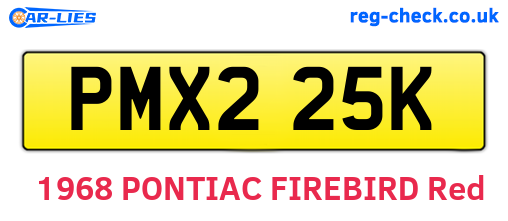 PMX225K are the vehicle registration plates.
