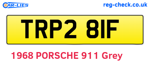 TRP281F are the vehicle registration plates.