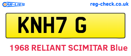KNH7G are the vehicle registration plates.