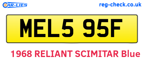 MEL595F are the vehicle registration plates.