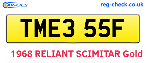 TME355F are the vehicle registration plates.