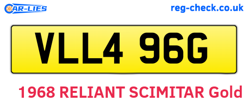 VLL496G are the vehicle registration plates.