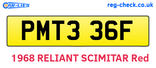PMT336F are the vehicle registration plates.