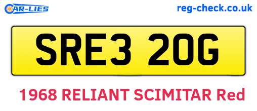 SRE320G are the vehicle registration plates.