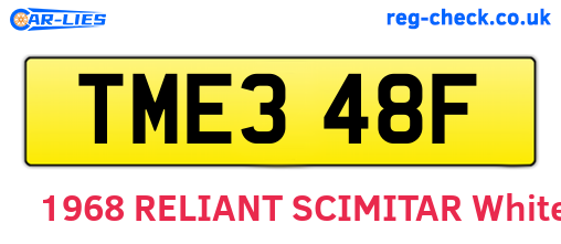 TME348F are the vehicle registration plates.