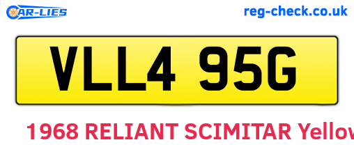 VLL495G are the vehicle registration plates.