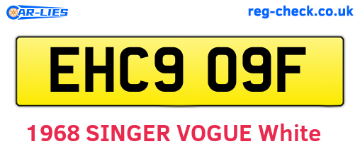 EHC909F are the vehicle registration plates.