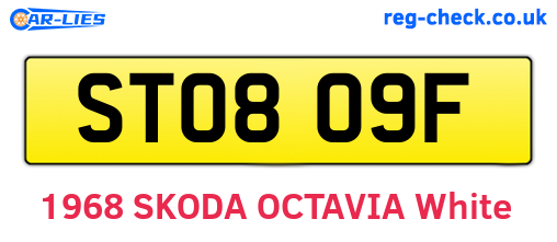 STO809F are the vehicle registration plates.