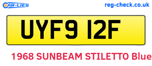 UYF912F are the vehicle registration plates.