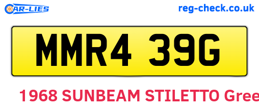 MMR439G are the vehicle registration plates.
