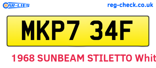MKP734F are the vehicle registration plates.