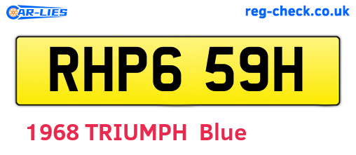 RHP659H are the vehicle registration plates.