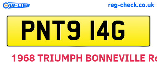 PNT914G are the vehicle registration plates.