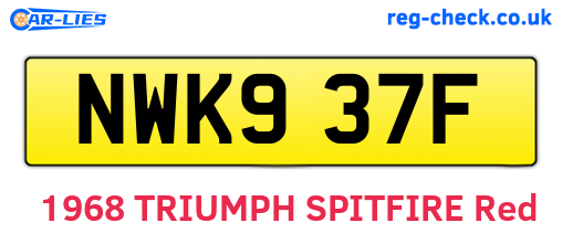 NWK937F are the vehicle registration plates.