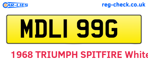 MDL199G are the vehicle registration plates.