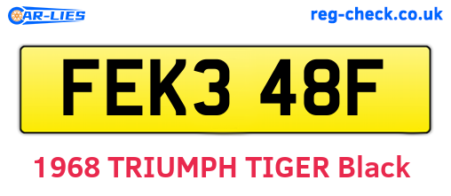 FEK348F are the vehicle registration plates.