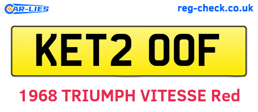 KET200F are the vehicle registration plates.