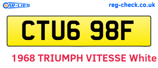 CTU698F are the vehicle registration plates.