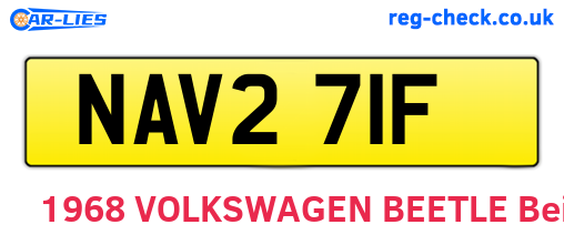 NAV271F are the vehicle registration plates.