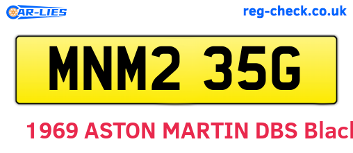 MNM235G are the vehicle registration plates.