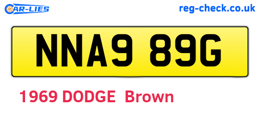 NNA989G are the vehicle registration plates.