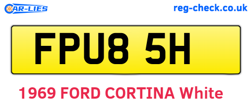 FPU85H are the vehicle registration plates.