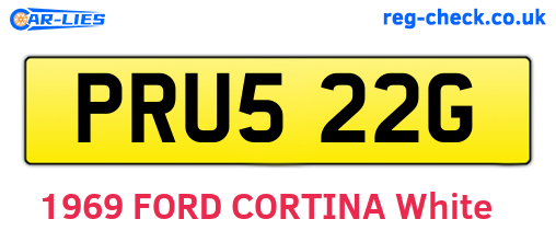 PRU522G are the vehicle registration plates.