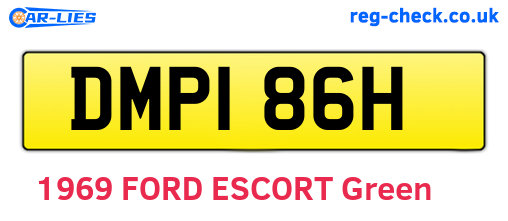 DMP186H are the vehicle registration plates.