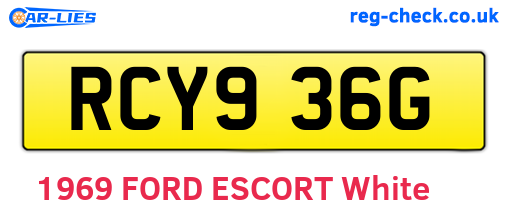 RCY936G are the vehicle registration plates.