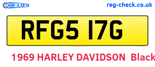 RFG517G are the vehicle registration plates.