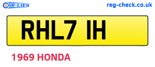 RHL71H are the vehicle registration plates.