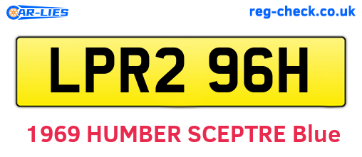 LPR296H are the vehicle registration plates.