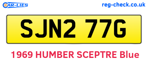SJN277G are the vehicle registration plates.